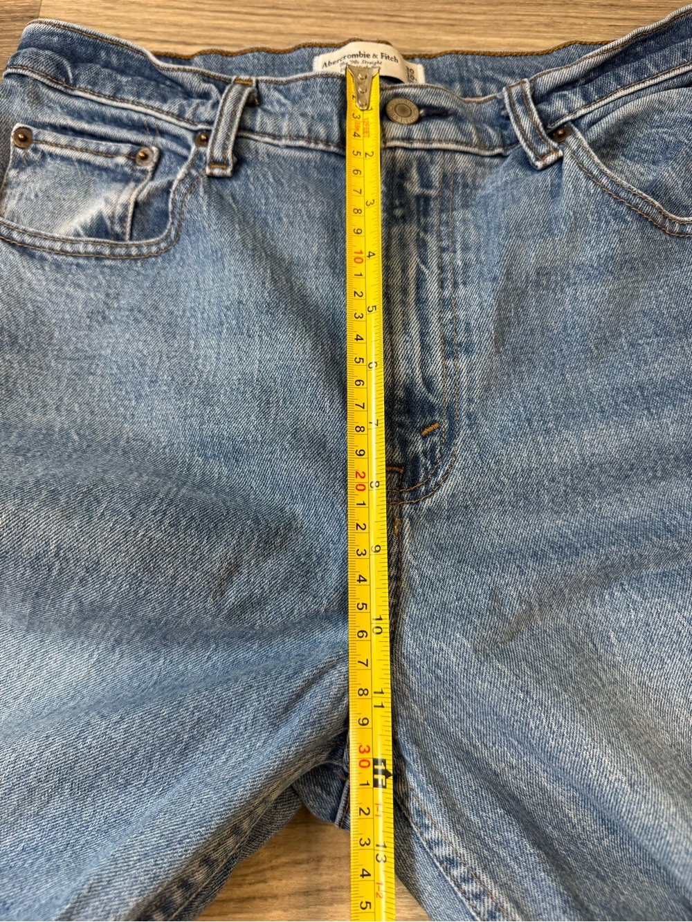 Abercrombie & Fitch The '90s Straight Ultra High Rise Jean Size 30 / 10 Short - Picture 6 of 9